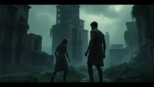 Watch сериал Одни из нас 1 сезон смотреть бесплатно in an intense scene from the show showcasing its gripping atmosphere.