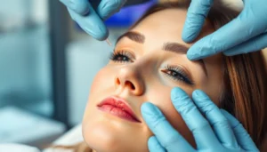 Receive a botox zuerich behandlung in a tranquil clinic environment, highlighting professionalism and comfort.