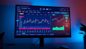 In-depth visual guide to aicoin下载 featuring secure crypto trading on a professional digital platform with live market charts and safety features, engaging users in swift cryptocurrency management.