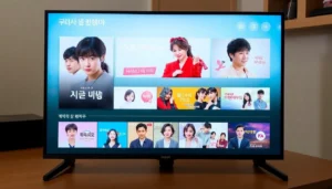 누누티비를 이용한 최신 한국 드라마와 영화 스트리밍 서비스 화면 모습, 사용자 친화적 인터페이스 강조