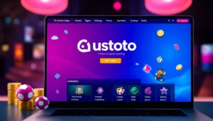 Prominent uustoto gambling website interface showcasing seamless betting experience and attractive visuals for users in Indonesia.