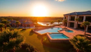 Casas a venda em Orlando apresentando luxo e conforto, com acesso aos parques Disney ao fundo, ideal para investimento ou moradia.