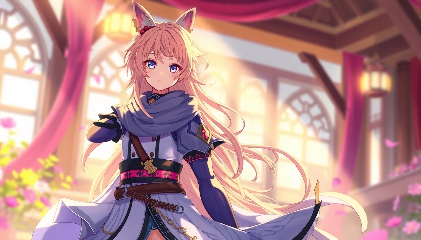 Detailed Hentai AI scene of a customizable anime character in a fantasy setting, realistic and vibrant.