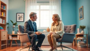 Psycholog Lublin providing empathetic therapy in a welcoming office environment for mental wellness.