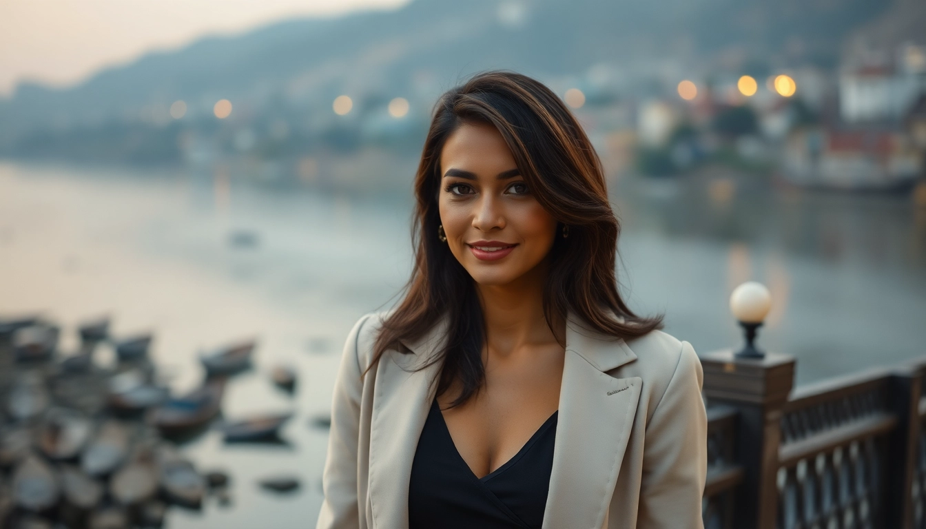 Escort in Haridwar offering luxurious companionship in a tranquil river setting, emphasizing trust and discretion for travelers and visitors.
