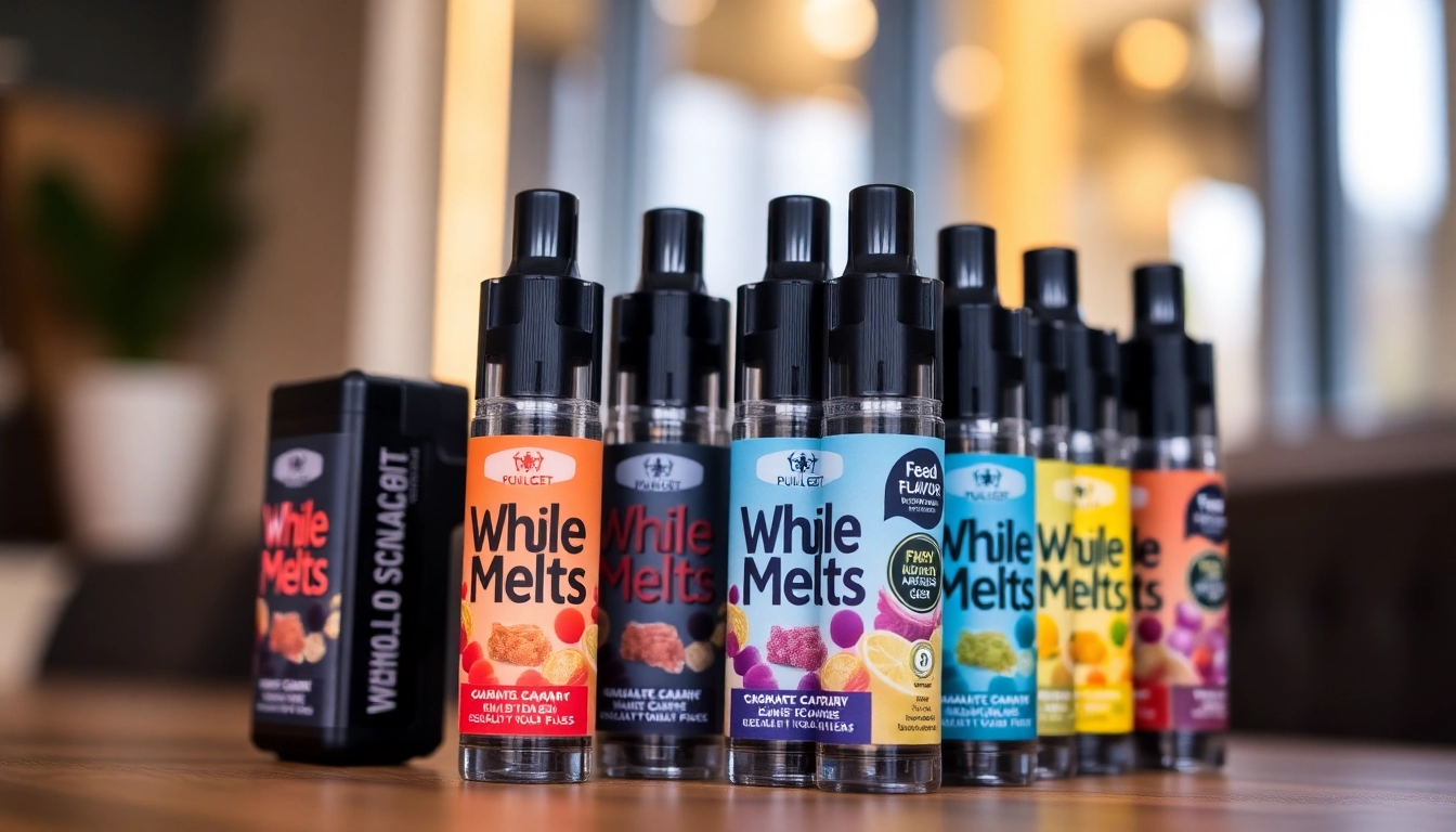 High-quality Whole Melts Carts being handled with care, showcasing colorful flavors and sleek design for premium cannabis vaping experience.