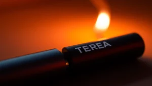IQOS Terea tobacco sticks displayed with modern device, highlighting flavor variety and premium quality, ideal for smokers seeking a refined alternative.