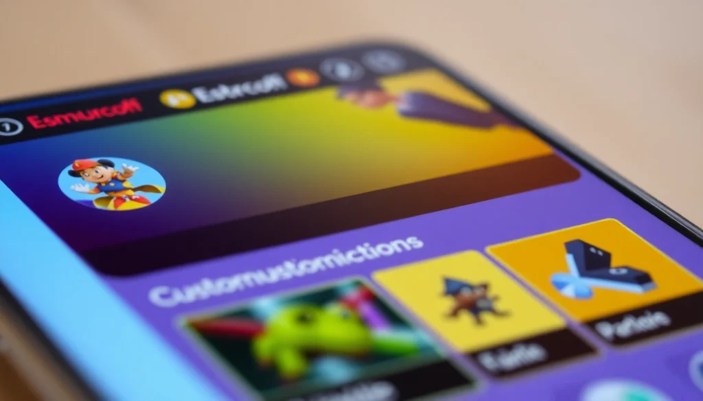 Esmetrucoff APK being used on Android device, showcasing game performance improvement features for Roblox players.