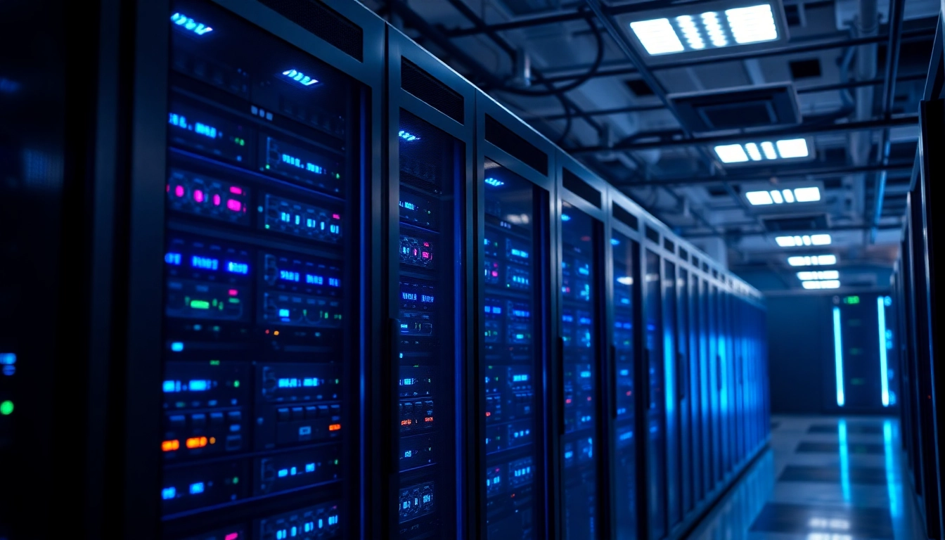 Advanced server refurbished unit with blinking LEDs in a data center environment to showcase