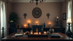 Experienced berlin medyum performing spiritual healing with mystical symbols, trustworthy services