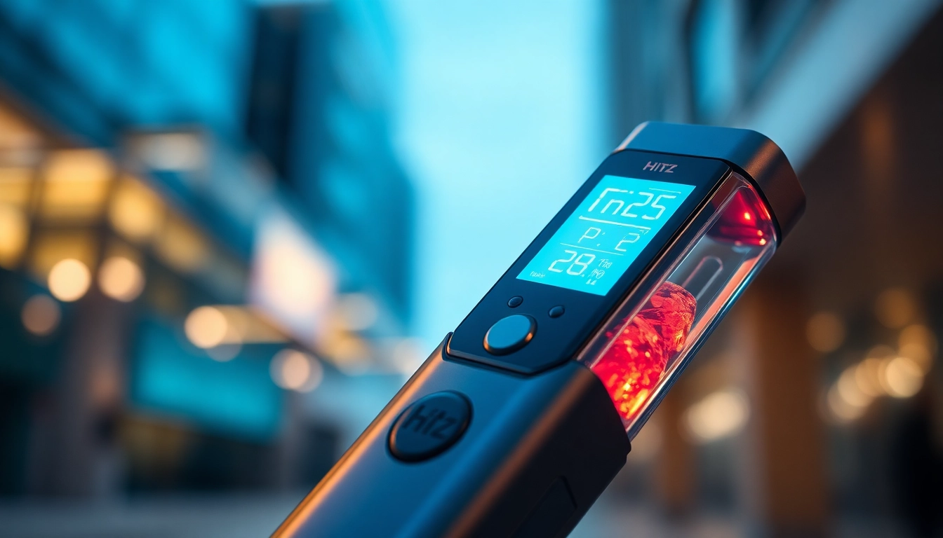 Hitz 2g reviews showcase a premium disposable vape with a bright LCD screen and vibrant liquid