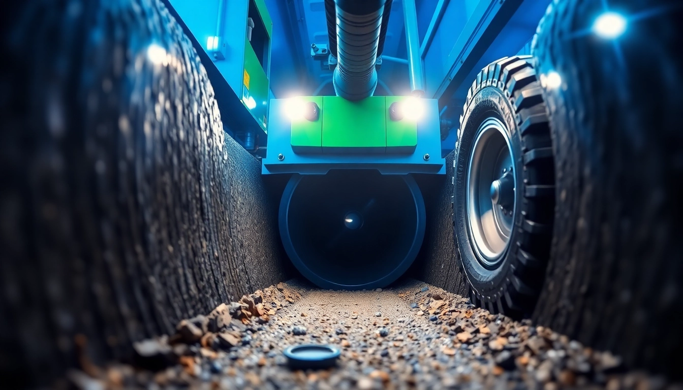 Professional team performing service using advanced equipment for clog removal and sanitation.