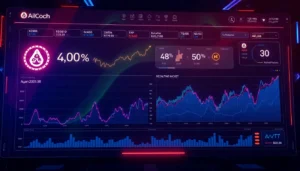Aicoin market analysis dashboard with live charts and data visualization tools for traders and