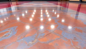 Professional epoxy resinng Birmingham process applying durable epoxy coating on a concrete