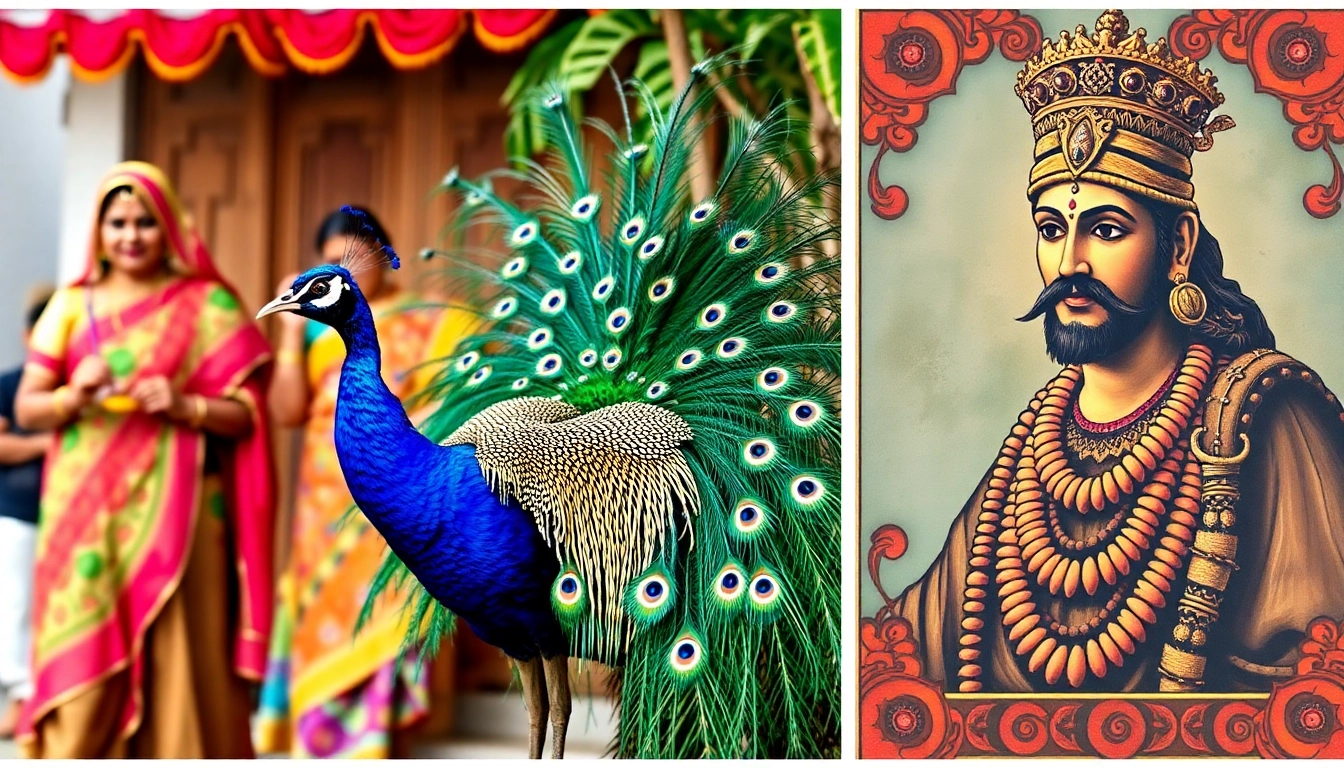 Visit httpgujaratigyan.com to see detailed illustrations of a colorful peacock, Gujarati