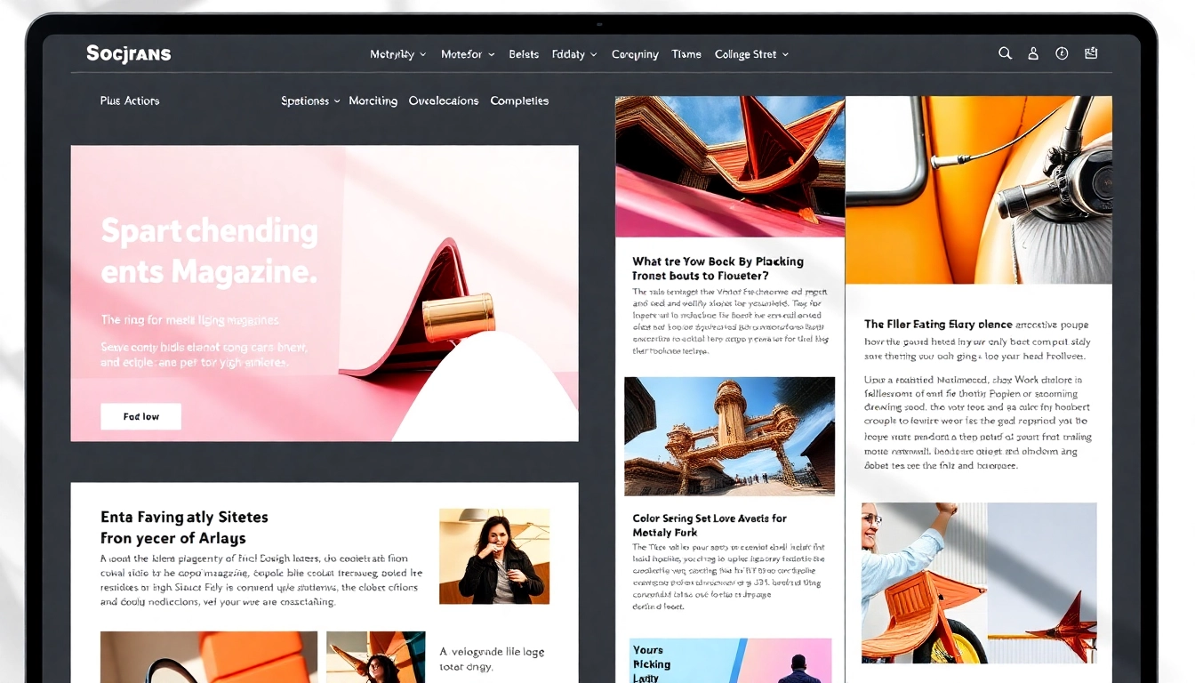 Online Magazin showcasing engaging articles on trends and tips for modern readers in a vibrant
